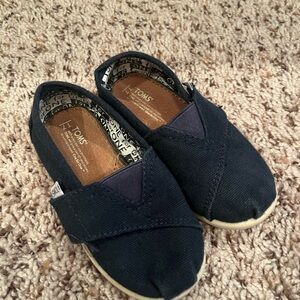 Toddler Toms Blue Moccasin Slip-On Shoes